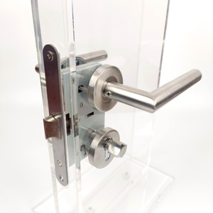 ステンレス鋼ユーロほぞ穴通路ロックラッチボルトロックボディインテリアドアロックセット - Product Image 1