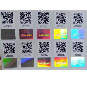 Forma personalizada 3D Código QR 3D Raster Holograma Etiqueta Adhesiva Rollo Números aleatorios Material PET para uso de velas - Product Image 3