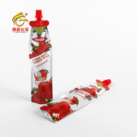Maßgefertigter 105ml Kleiner Standbeutel, Laminierter Metallisierter Feuchtigkeitsbeständiger PET/VMPET/CPE Saftverpackungsbeutel mit Ausgießer