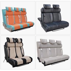 Siège pliant à trois positions pour camping-car V80 V90, longueur 1,86 mètre, dossier <span class=keywords><strong>pliable</strong></span>, cuir PVC imperméable - Product Image 5