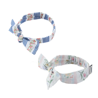 Diadema de Tela Elástica de Algodón Orgánico Personalizada con Estampado Floral para Bebés y Niños Pequeños, Unisex, Linda, para las Cuatro Estaciones, CHOCHO SAMA