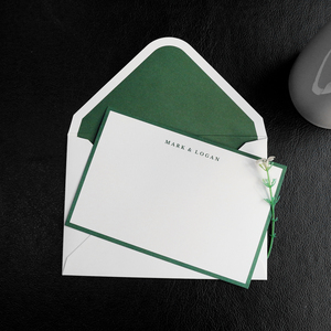 <span class=keywords><strong>Prix</strong></span> usine Logo personnalisé inscriptible blanc plaine Double pont carte de papier intérieur avec <span class=keywords><strong>enveloppe</strong></span> de doublure <span class=keywords><strong>verte</strong></span> - Product Image 4