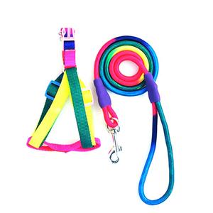 Arnés de Nailon con Patrón Sólido para Mascotas, Arnés Acolchado para Perros, Correa de Pecho Colorida, Cadena para Perros, Conjunto de Correa de Pecho Cómoda para Mascotas - Product Image 6