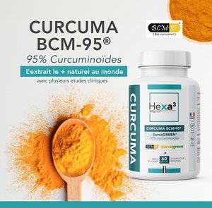 Boîte de 60 capsules d'extrait d'herbes antioxydantes Curcuma White Label avec BCM-95 Curcugreen - Product Image 2