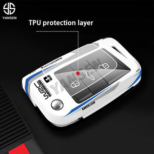 ABS Racing Car Key Case Cover Bag per Volkswagen VW Polo Golf 7 MK7 Tiguan per Skoda Octavia <span class=keywords><strong>Karoq</strong></span> Kodiaq portachiavi <span class=keywords><strong>accessori</strong></span> - Product Image 4