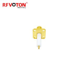 Mạ vàng SMA jack 4 lỗ mặt bích hàn <span class=keywords><strong>Micro</strong></span> Dải 12.5 Bảng điều khiển gắn kết <span class=keywords><strong>RF</strong></span> kết nối đồng trục kết nối danh mục sản phẩm - Product Image 2