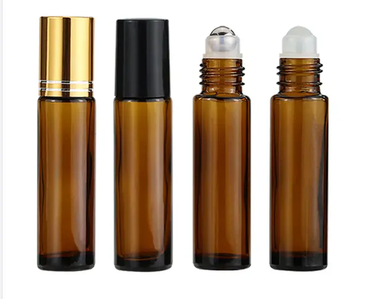 1ml 2ml 3ml 5ml 8ml 10ml empty amber clear blue roll on glass bottle refillable perfume essential oil roller bottle
