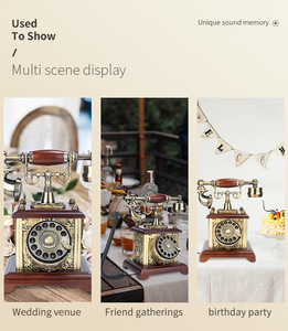 <span class=keywords><strong>Livre</strong></span> d'or audio Téléphone Laisser un message pour la décoration de mariage Cabine téléphonique <span class=keywords><strong>Livre</strong></span> d'or audio antique pour mariage - Product Image 6