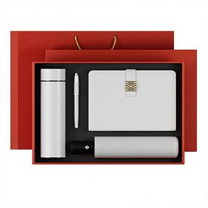 Promotional Luxury Business Gift Sets Stainless Steel Umbrella Letterpress Printed Vacuum <b>Cup</b> Notebook Pen Set - Product Image 3