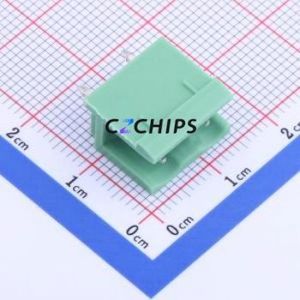 KF2EDGV-7.5-2P Plug-in Terminal Block Through hole,P=7.5mm Connector Board-to-Board / Socket - Open 1x2P 7.5mm Green - Product Image 1