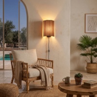 Fabricant chinois de luminaires muraux Japandi Wabi Sabi à brancher sur prise E27/E26 pour la décoration du salon et de la chambre à coucher