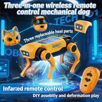 Perro Robot de Control Remoto al por Mayor, 2 en 1, Kit de Robots Inteligentes para Caminar, Perro Mecánico, Juguetes Científicos para Niños