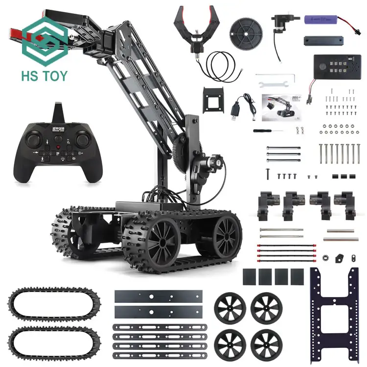 HS Mech Chariot Diy Assembly Model Metal Water Bomb Stunt RC Car Kit Toy Engine With Programming