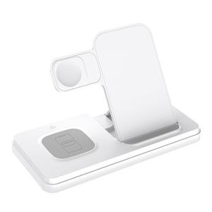 Chargeur sans fil 3-en-1 15W pour téléphones <span class=keywords><strong>Apple</strong></span> et Huawei Écouteurs certifiés ROHS et support de montre Matériel PC pliable à la maison - Product Image 4