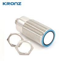 Sensor Ultrasonik KRONZ M30 Output Analog 0-10V Jangkauan Deteksi 100-2000mm IP67 10-30V DC Sensor Jarak Jauh Industri