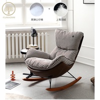 Salon design moderne de luxe Chaises de salon rembourrées à dossier haut Chaise berçante extra large Fauteuil canapé d'appoint