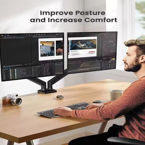 F-160-B çift monitör kolu Fit için 17-32 "monitör kaldırma braketi kapasitesi 9kg monitör montaj standı - Product Image 5