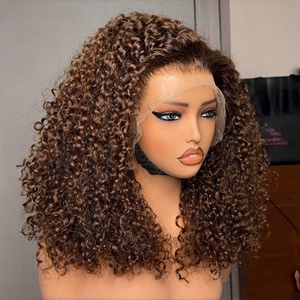 <span class=keywords><strong>Parrucche</strong></span> Bob Corte 99J Bordeaux con Pizzo Frontale HD 13*4, Onde Acqua, Densità 250%, <span class=keywords><strong>Capelli</strong></span> Umani Ricci Profondi, <span class=keywords><strong>Parrucche</strong></span> Afro per Donne - Product Image 5