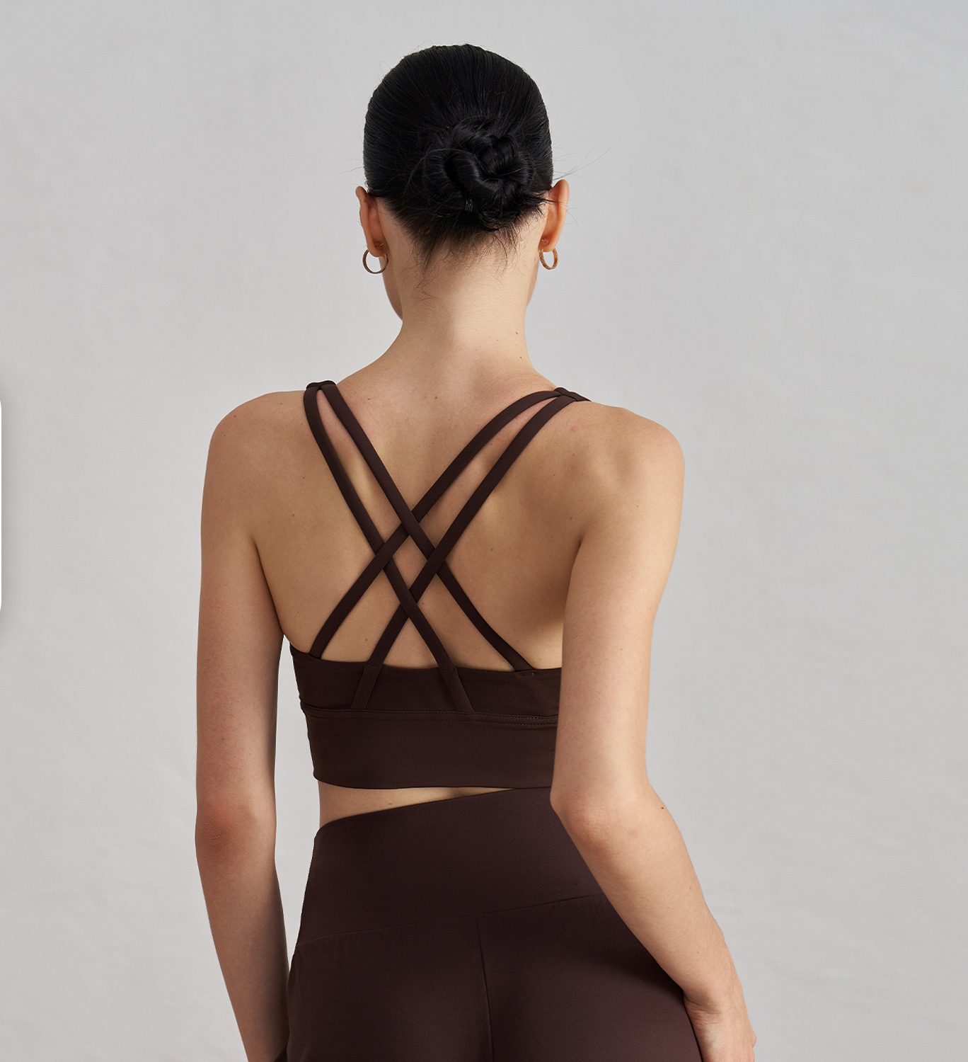 Yoga Clothing Top Fitness Bra Naked Yoga Vest Cross Back Sports Underwear Women's Summer