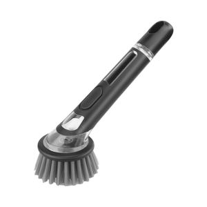 High Quality Eco-Friendly Plastic <b>Handle</b> Dishwashing <b>Sponge</b> Brush with Nylon Bristles for Kitchen Sink and Pot Cleaning - Product Image 5