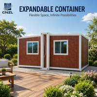 Maison conteneur extensible de 20 pieds, pliable, préfabriquée, modulaire, pour bureau, dortoir, magasin