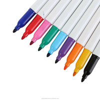 Stylo marqueur pour tableau blanc pour étudiants professionnels Encre noire et rouge en plastique durable-pour usage scolaire