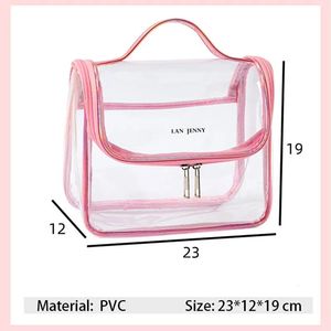 TSA Approved <b>Clear</b> PVC Cosmetic <b>Bag</b> Waterproof Transparent <b>Travel</b> Toiletry <b>Bag</b> with Handle - Product Image 4