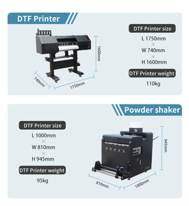 24 Inch Dual Dtf <b>Printer</b> Impresora with I3200 XP600 2 4 Head Pet Film Printing T-Shirt Machine Powder Shaker - Product Image 2