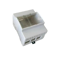 Boîtier en ABS pour Raspberry Pi 5 Pi5, Rail DIN, grand espace intérieur, haut transparent, boîte Windows pour RPi 5 Pi5, refroidisseur actif en option