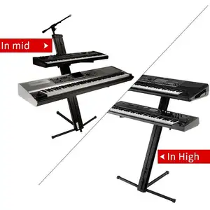 High Efficient Keyboard L-300 Aluminum With Plastic Piano Keyboard Stand