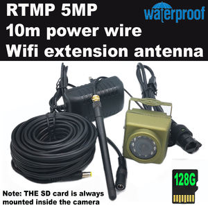 Kit caméra RTMP pour nichoir, caméra de surveillance extérieure étanche avec vision nocturne 5MP, mini caméra IP <span class=keywords><strong>Wifi</strong></span> audio pour observation des oiseaux et des animaux de compagnie sur YouTube - Product Image 5
