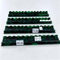 Poussoir de tuiles de mahjong en acrylique de luxe moderne, bords ondulés, motif écaille de tortue de style américain, lot de 4 pièces, vente en gros, personnalisable