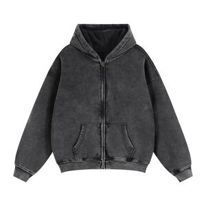 Sweat-shirt à capuche unisexe surdimensionné en polaire, pull-over uni décontracté pour l'hiver, impression numérique, polyester/coton, ODM - Product Image 4