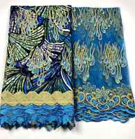 Kain Batik Renda Tali Guipure Afrika Bordir Terbaru 5 Yard/Potong untuk Kerajinan Tas, Gorden, dan Sarung