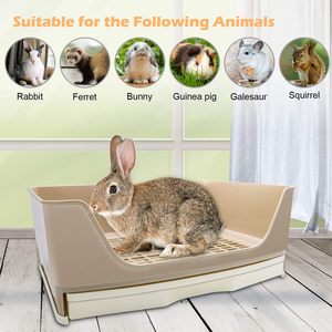 <span class=keywords><strong>Toilette</strong></span> d'angle avec tiroir <span class=keywords><strong>pour</strong></span> animaux de compagnie, grande litière <span class=keywords><strong>pour</strong></span> lapins - Product Image 6