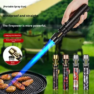 <span class=keywords><strong>TikTok</strong></span>, nuevo modelo, abridor de vino clásico, PISTOLA DE PULVERIZACIÓN de fuego para barbacoa de mano, encendedor de llama azul inflable para el hogar de alta temperatura, Metal - Product Image 4