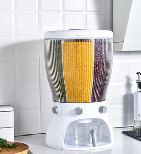 Distributore di cereali di riso in plastica a prova di 360 gradi rotante a 4 griglie, per cereali, snack, zucchero, caramelle, chicchi di caffè - Product Image 6