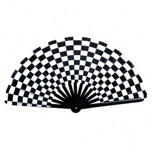 พัดพับลายคาร์นิวัลขนาดใหญ่สำหรับผู้ชาย/ผู้หญิง ลายกังฟูไทจิแบบญี่ปุ่น ลายดอกไม้สไตล์จีน งานแฮนด์เมด พร้อมกล่อง - Product Image 5