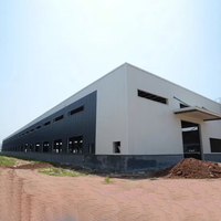 Entrepôt préfabriqué en structure métallique industrielle avec design industriel, garantie à vie, solutions de construction