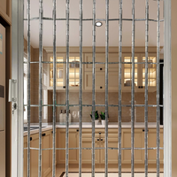 Porte de magasin pliante manuelle moderne en cristal PC, cadre en aluminium fini, solution complète pour usage commercial en centre commercial