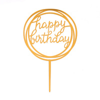 Hot Sale Alles Gute zum Geburtstag Kuchen Dekoration liefert Kuchen Insert Card Geburtstag Acryl Cake Topper