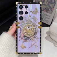 Décoration de paillettes de coque de téléphone antichoc en TPU de luxe papillon pour les modèles S25/S24 FE/S22/S21/S25 Ultra Plus 5G