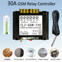 Contrôleur de température GSM 2G 30A, prend en charge le capteur de température, versions 1 relais et 2 relais disponibles, interrupteur à commande à distance par SMS