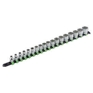 Fg 624C S18 <b>Socket</b> Set 18 Pc Metric Chrome Vanadium Steel For Auto Repair Tools - Product Image 1