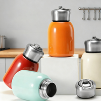 Mini termo portátil de acero inoxidable 304, diseño moderno y deportivo, taza de café hermética de doble pared, frasco de jugo para viajes, Camping