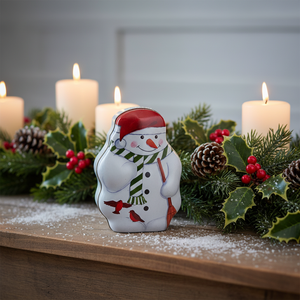 JH <strong>Christmas</strong> Snowman Shape <strong>Tin</strong> Box Excellent Quality Metal Storage Gift <strong>Tin</strong> <strong>for</strong> Cookies and <strong>Biscuits</strong> <strong>for</strong> Household Use Crafts - Product Image 4