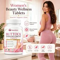 Comprimés d'amélioration des fesses et des fessiers pour femmes, à base de plantes naturelles, sans OGM, sans arômes artificiels