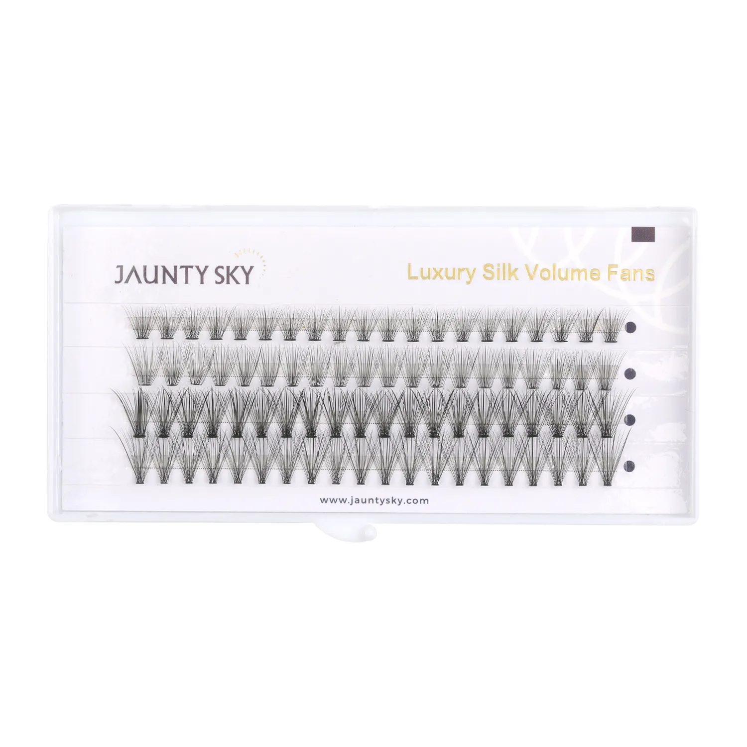 Jaunty Sky 10D 20D 30D Extension de cils thermofusible Premade Fan Cluster Couleur Cils Volume Cils DIY Kits d'extension de cils