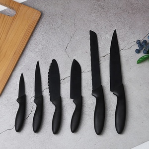 2019 <span class=keywords><strong>Amazon</strong></span> nueva entrega rápida personalizada de acero inoxidable no revestimiento 6 PCS conjunto de <span class=keywords><strong>cuchillos</strong></span> de cocina - Product Image 1