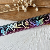 Pochette Serpent Mandala Fleur Mignonne avec Ruban, Sangle Argentée Unie, Matériaux DIY, Nœud Papillon, Dentelle, Porte-Cartes